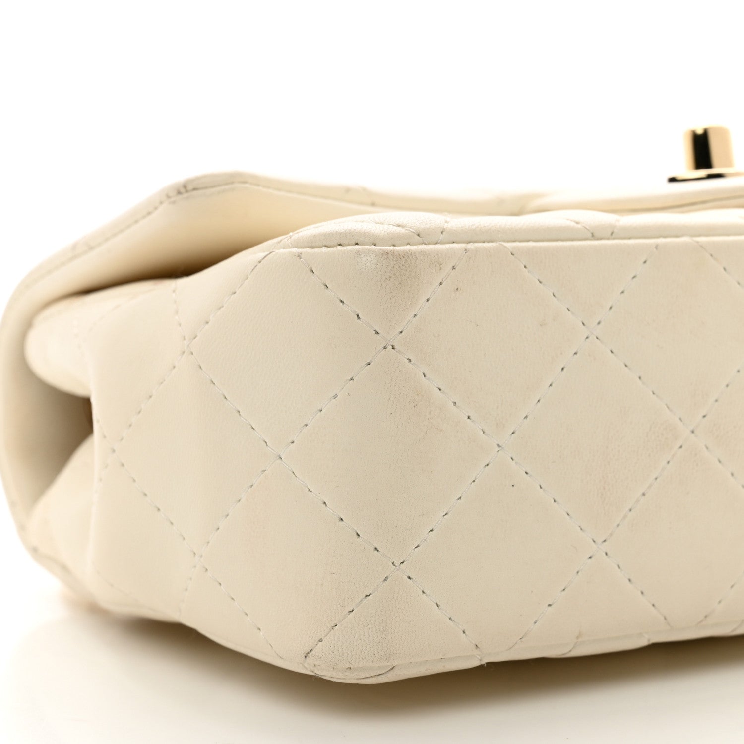 Chanel Lambskin Quilted Mini Rectangular Flap White 9 of 12