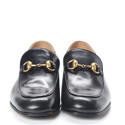 Gucci Goatskin Womens Horsebit Mid-Heel Loafers 36 Black 2 of 8