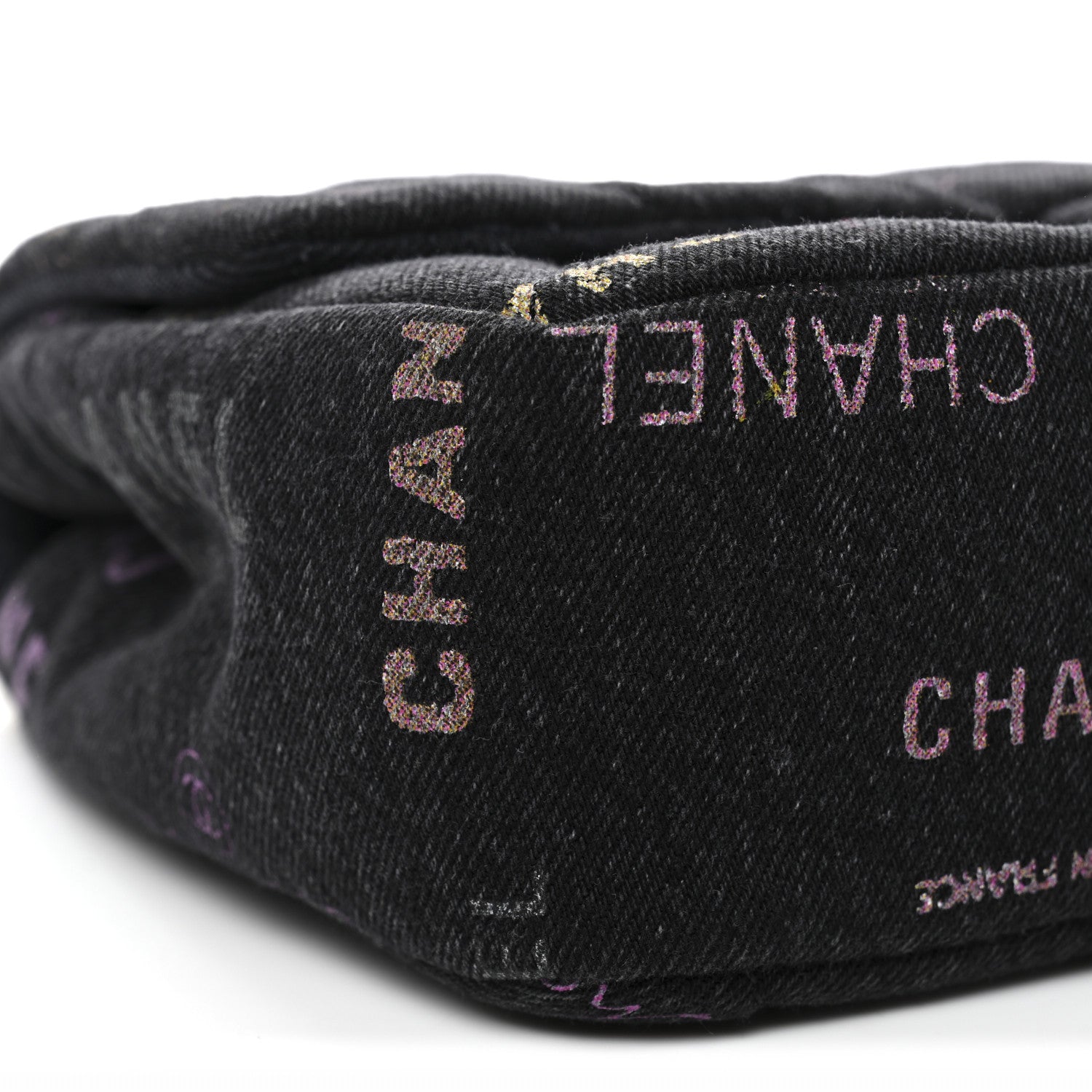 Chanel Denim Quilted Denim Mood Large Flap Black Multicolor 9 of 11