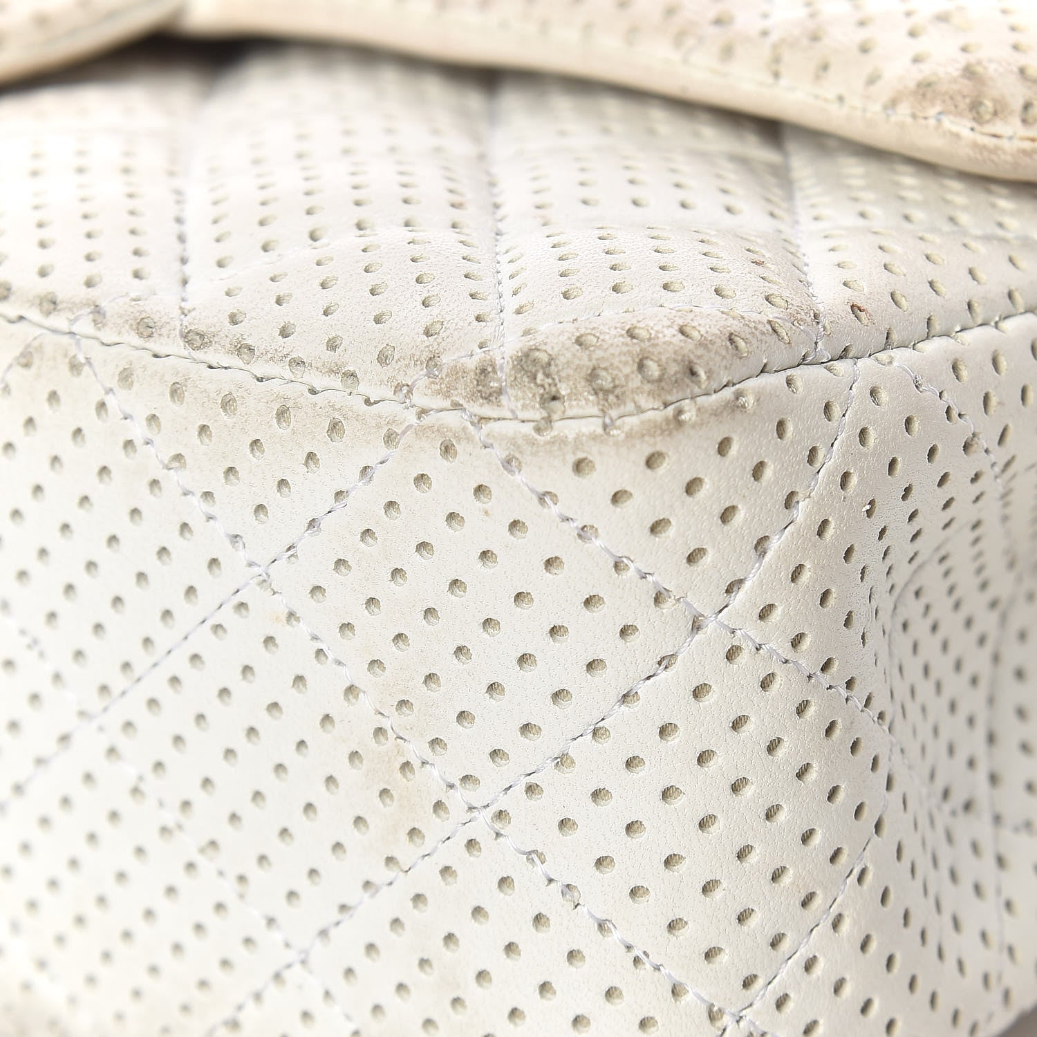 Chanel Lambskin Perforated Medium Double Flap White 12 of 26