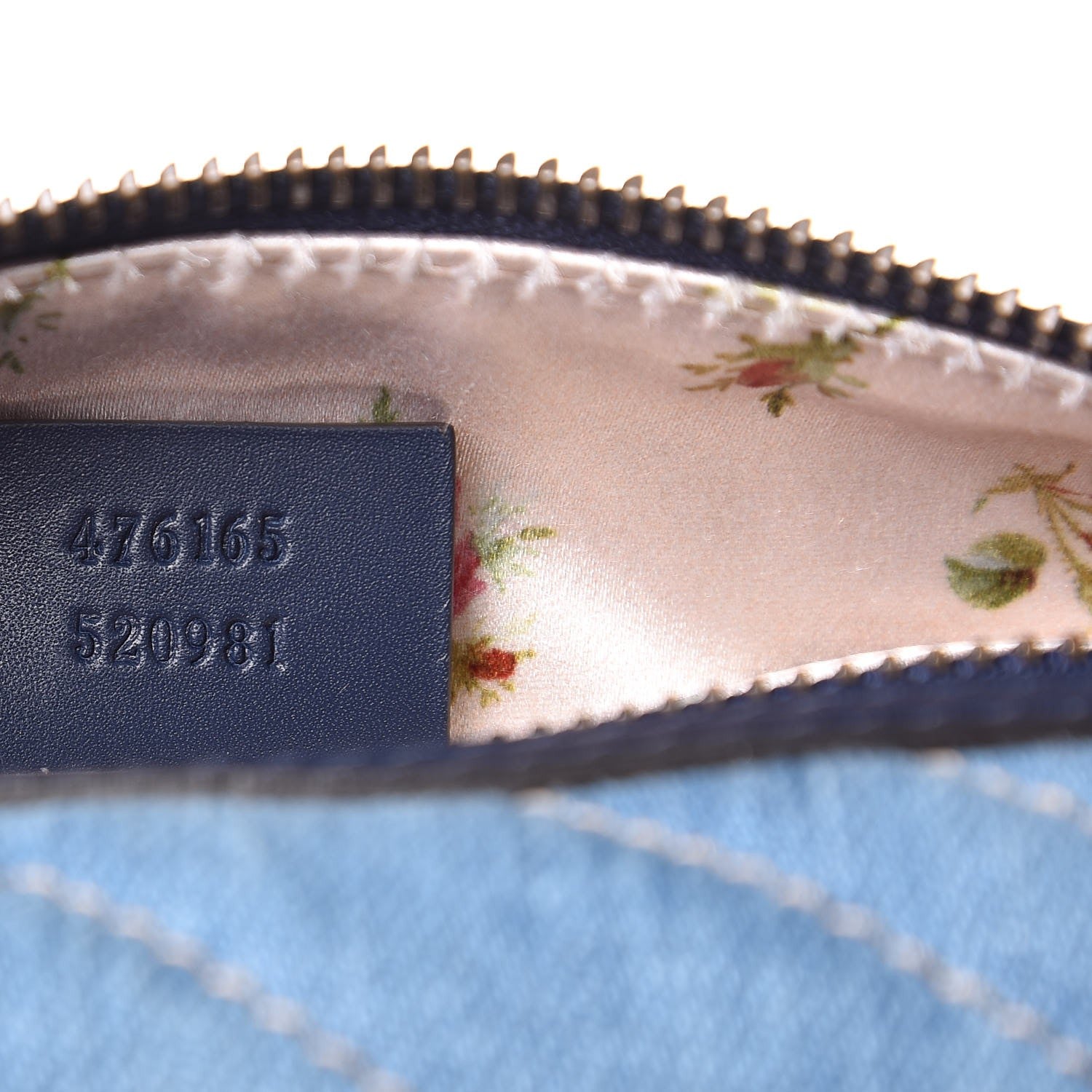 Gucci Denim Matelasse Pearly GG Marmont Cosmetic Case Blue 7 of 8