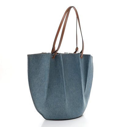 Loewe Paula Ibizas Denim Calfskin Shell Basket Tote 2 of 7