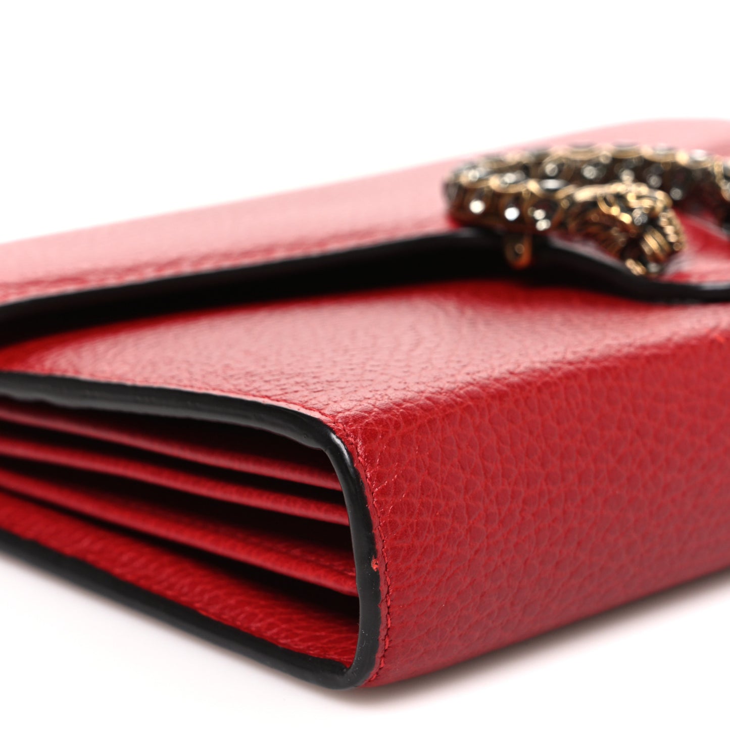 Calfskin Mini Dionysus Chain Wallet Hibiscus Red