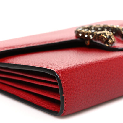 Gucci Calfskin Mini Dionysus Chain Wallet Hibiscus Red 9 of 10