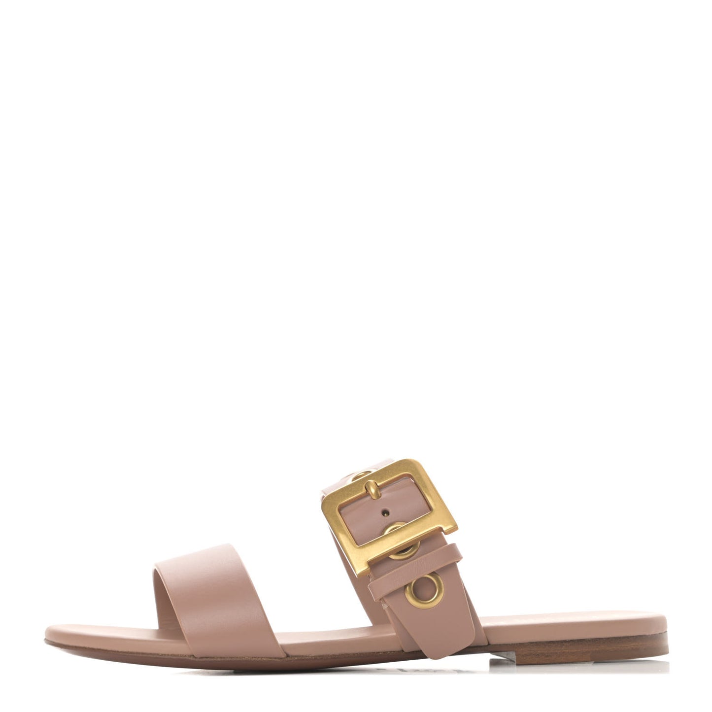 Calfskin D-Dior Slide Sandals 36 Rose De Vents