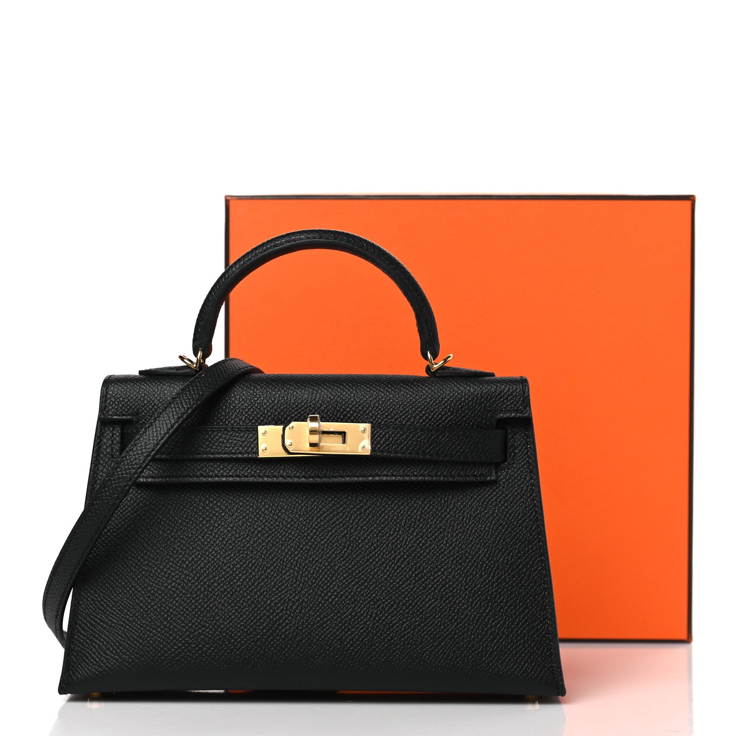 Hermes Epsom Mini Kelly Sellier 20 Black 10 of 10