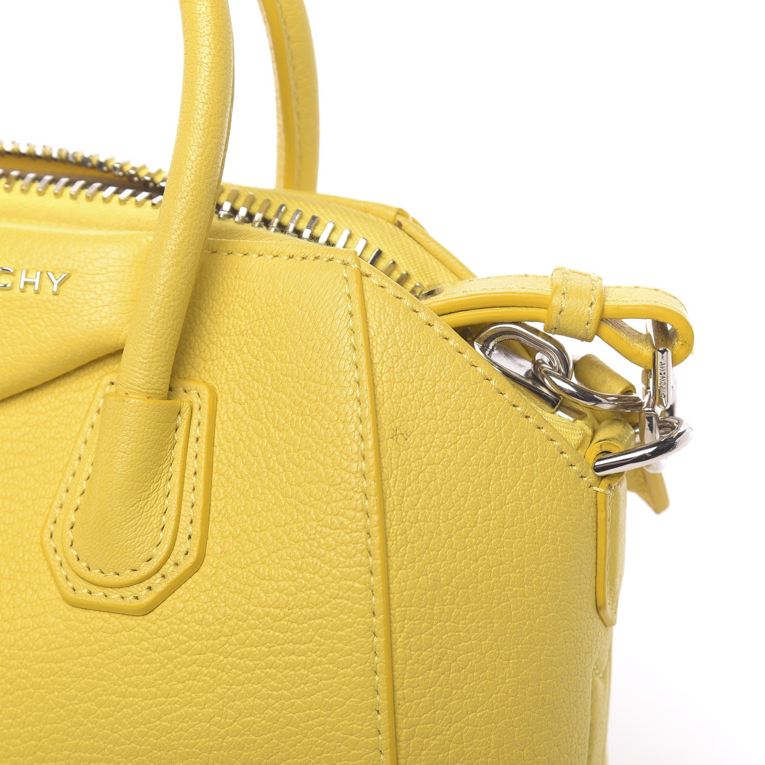 Givenchy Sugar Goatskin Mini Antigona Yellow 11 of 17