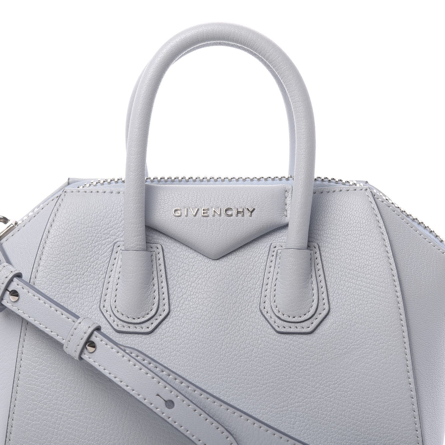 Givenchy Sugar Goatskin Mini Antigona Baby Blue 8 of 10