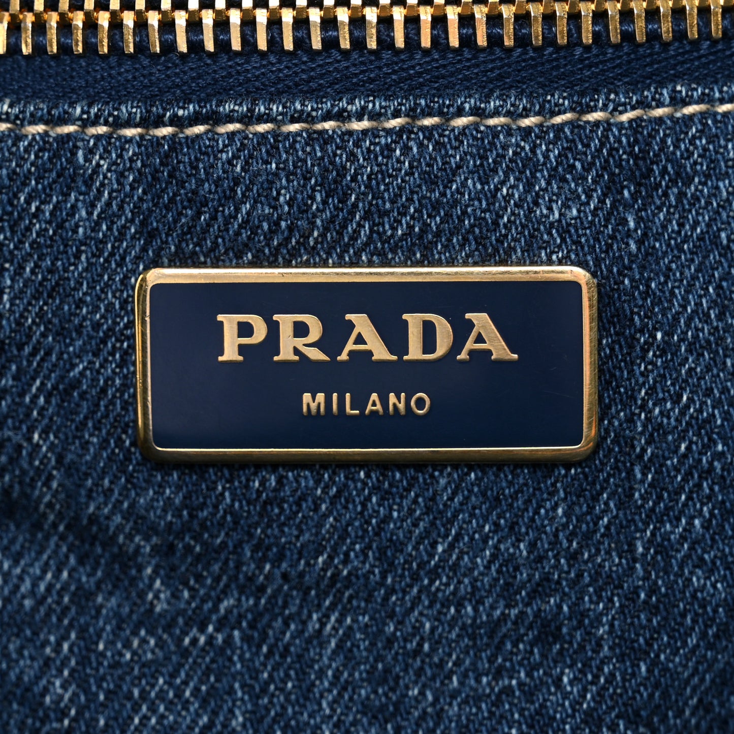 Denim Canapa Logo Tote Avio