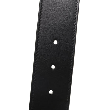 Gucci GG Supreme Monogram Matte Plutone Calfskin Double G 40mm Belt 95 38 Beige Ebony Black 4 of 5