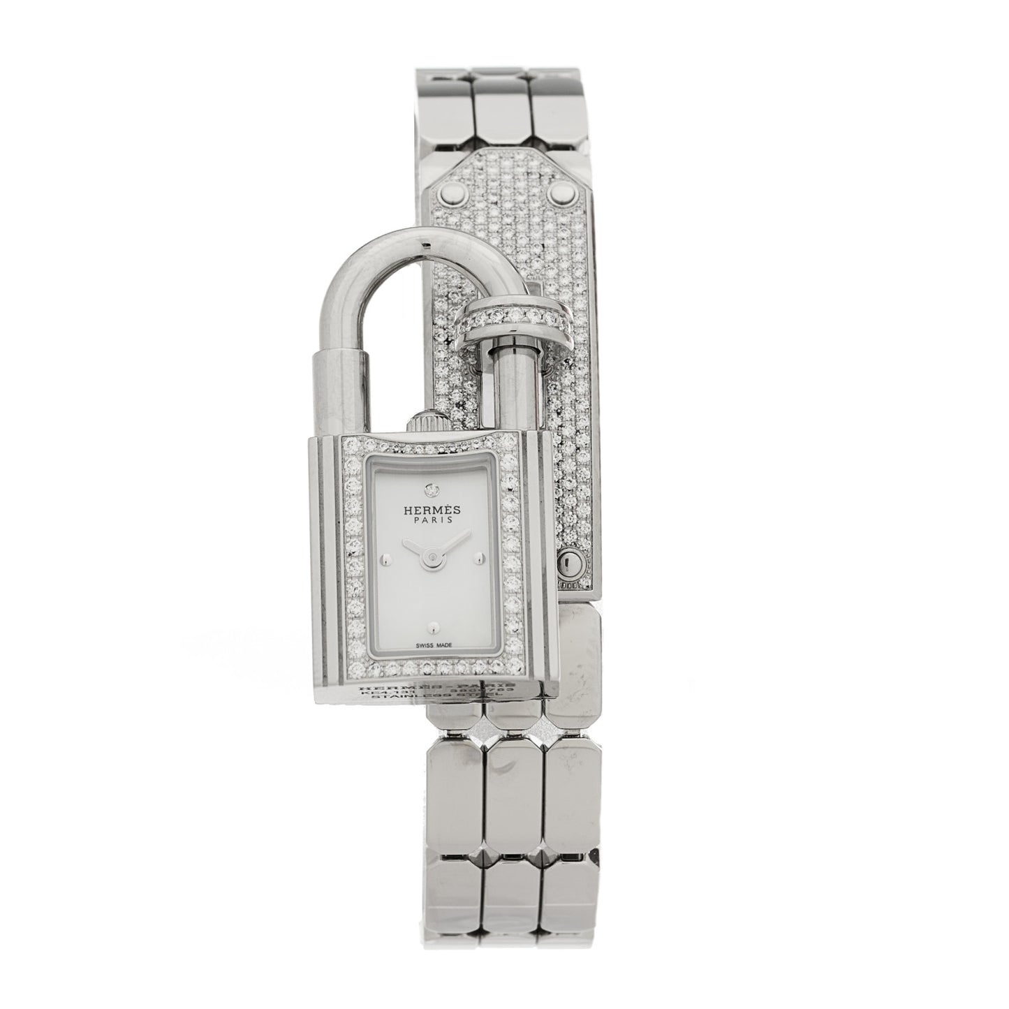 Stainless Steel Diamond Pave 16mm Kelly Quartz Watch