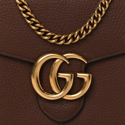 Gucci Cellarius Calfskin GG Marmont Chain Wallet Nut Brown 6 of 9