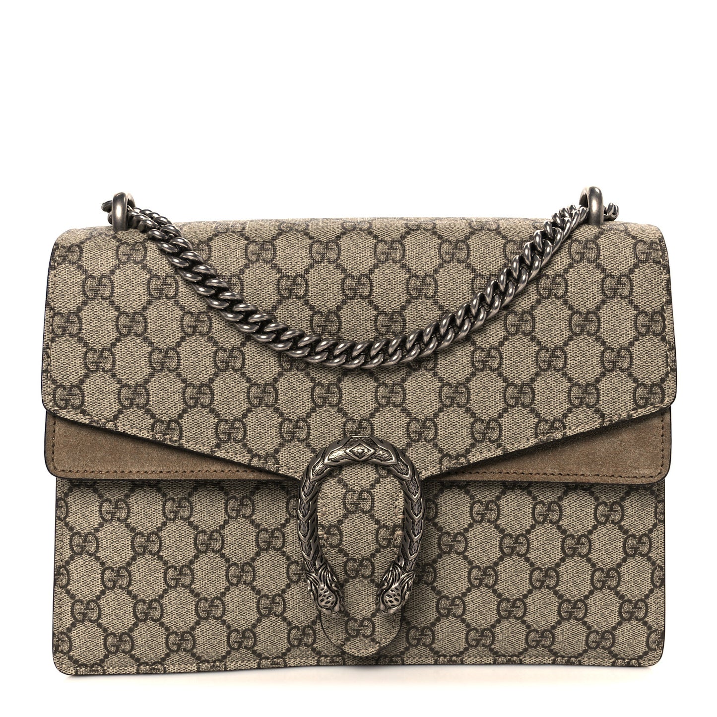 GG Supreme Monogram Medium Dionysus Shoulder Bag Taupe