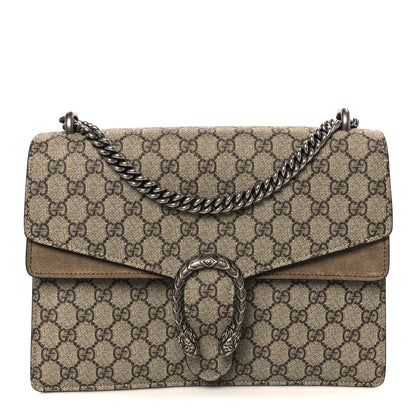 Gucci GG Supreme Monogram Medium Dionysus Shoulder Bag Taupe 1 of 10