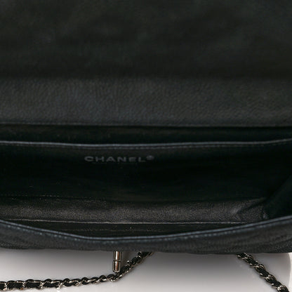 Chanel Iridescent Caviar Quilted Clutch With Chain Flap Black 5 of 10