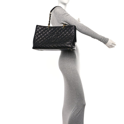 Chanel Caviar Quilted XL Grand Shopping Tote GST Black 2 of 10