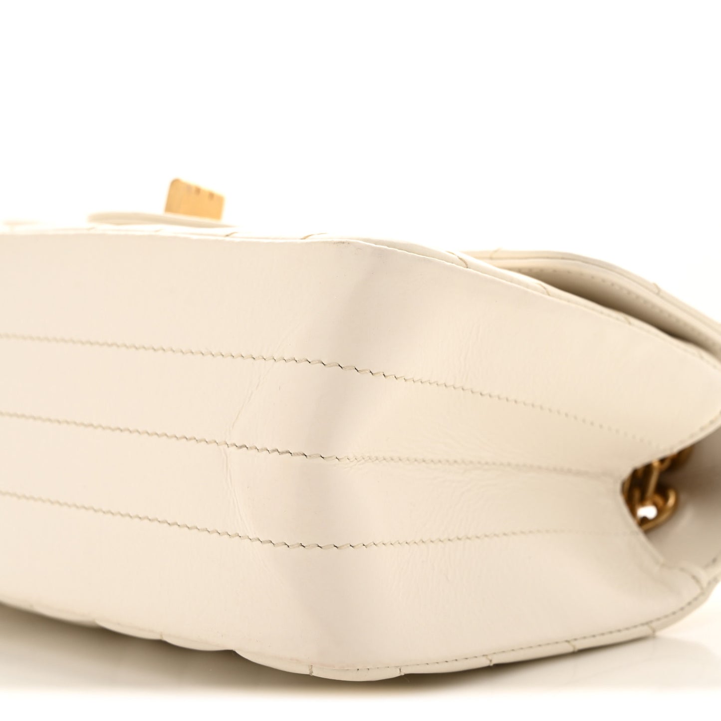 Aged Calfskin Chevron Quilted 2.55 Reissue Mini Flap White