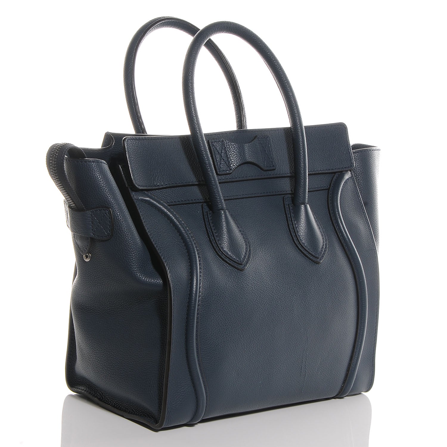 Celine Drummed Calfskin Mini Luggage Orage 3 of 9