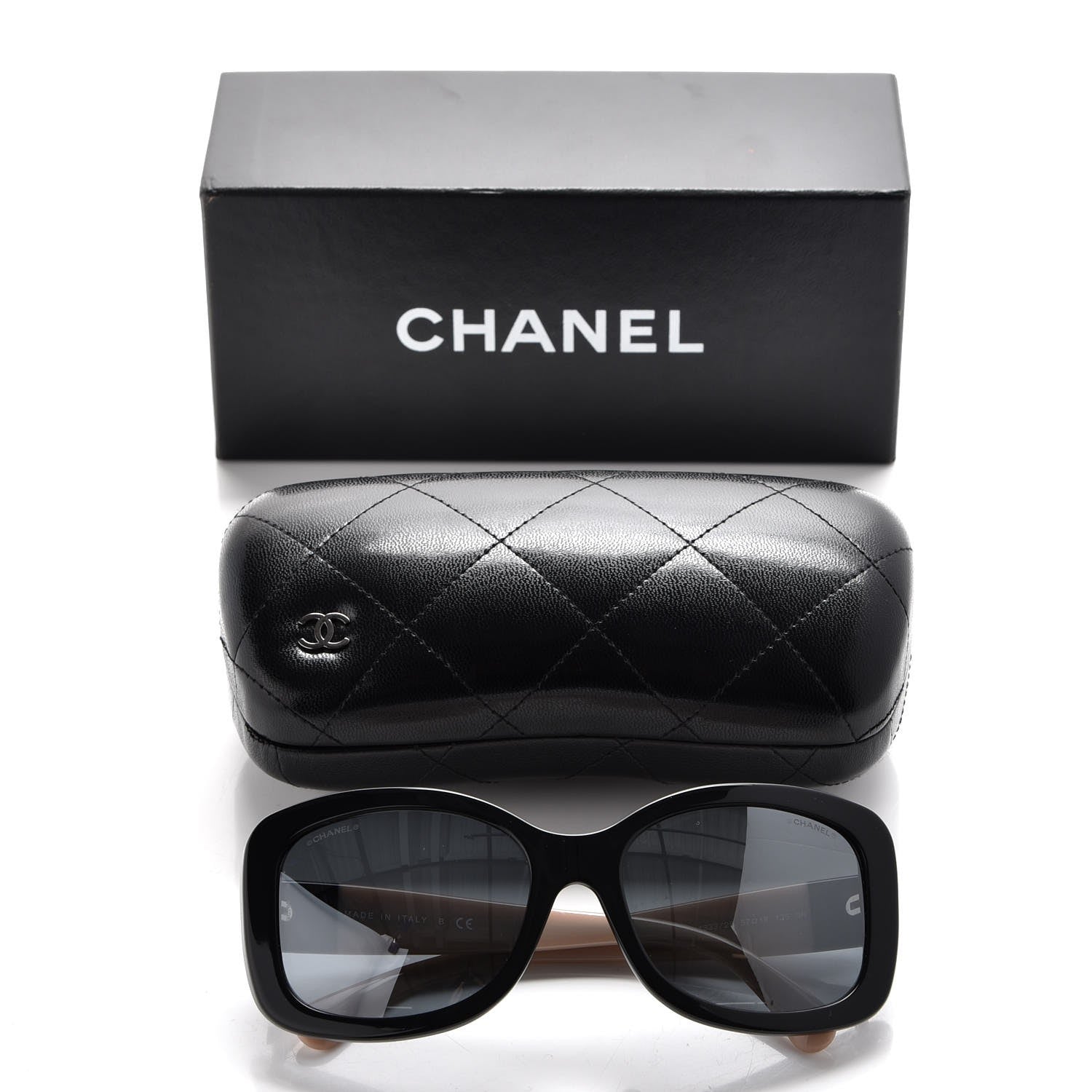 Chanel CC Sunglasses 5322-A Black Beige 8 of 8