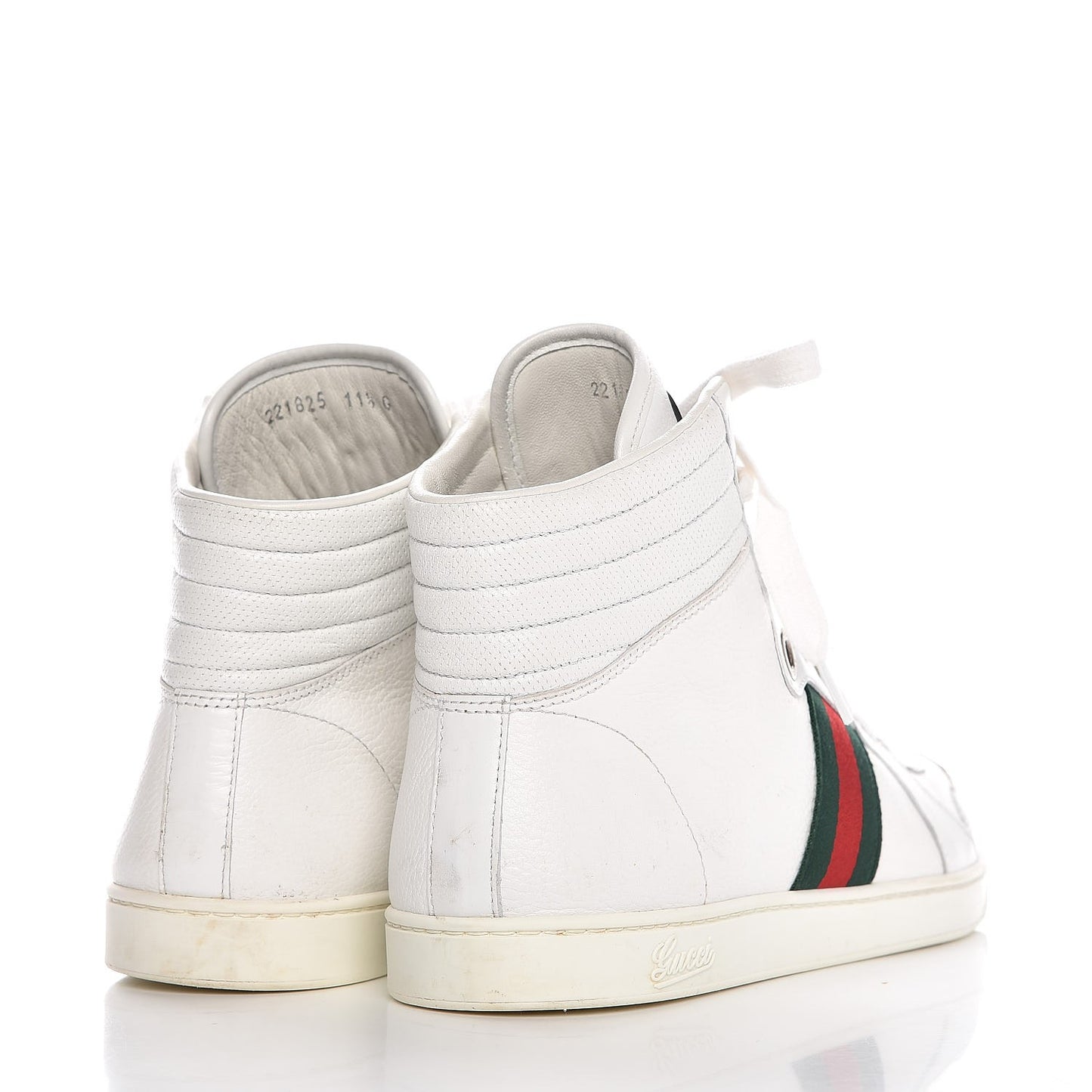 Calfskin Web Mens Coda High Top Sneakers 11.5 White