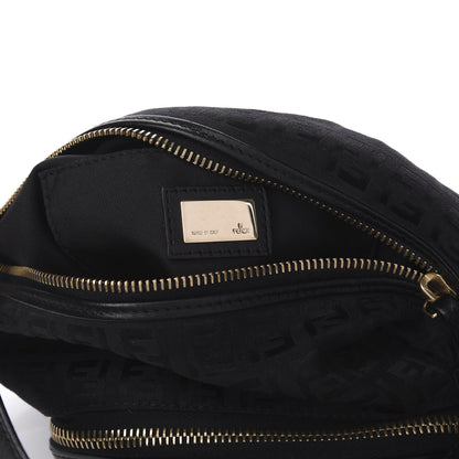 Fendi Zucchino Cuoio Small Chef Pocket Shoulder Bag Black 7 of 11