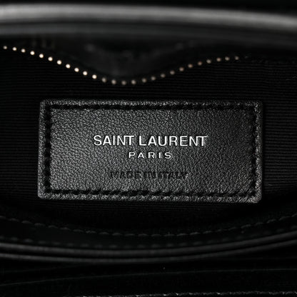 Saint Laurent Calfskin Y Quilted Monogram Toy Loulou Crossbody Bag Black 6 of 11