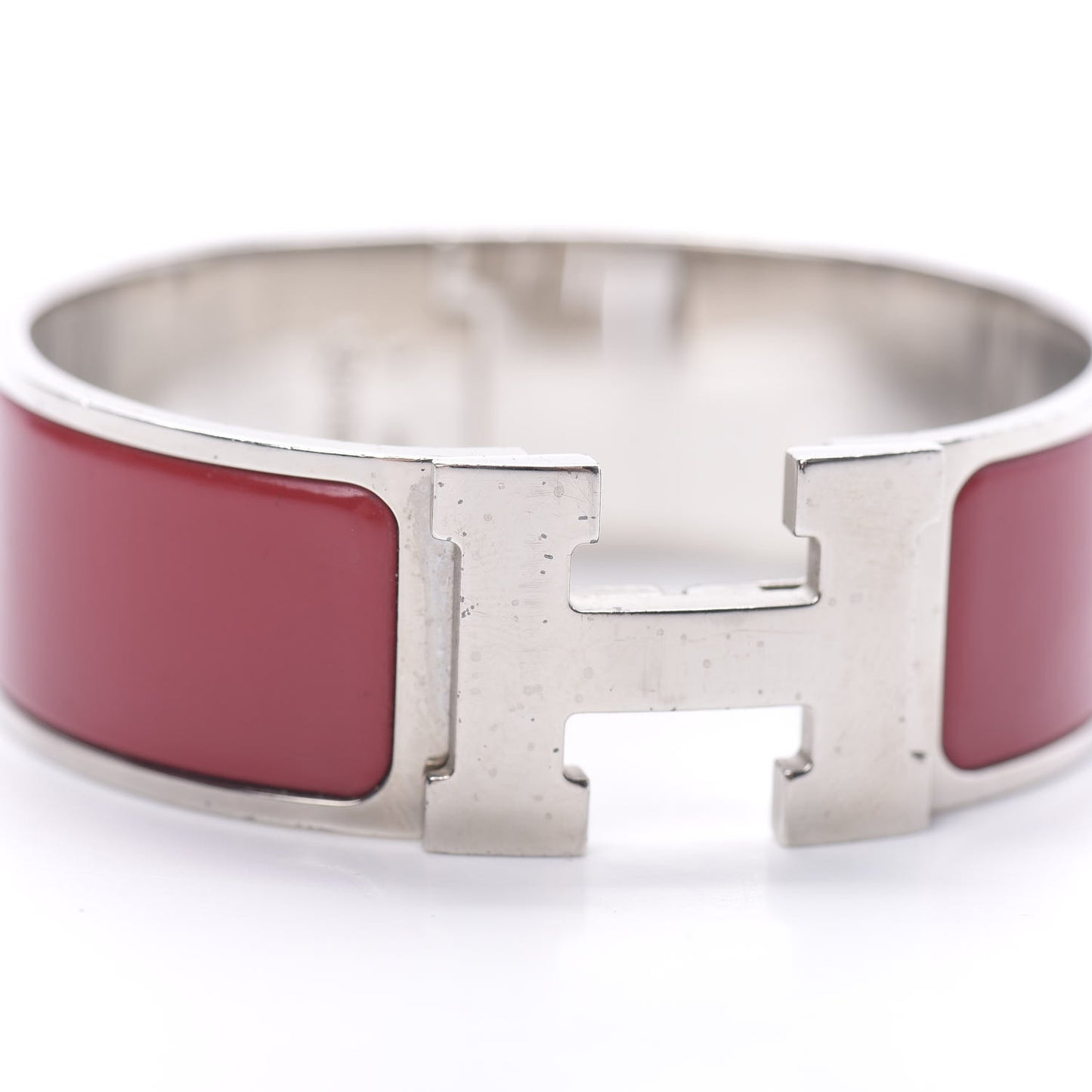 Enamel Wide Clic Clac H Bracelet PM Red