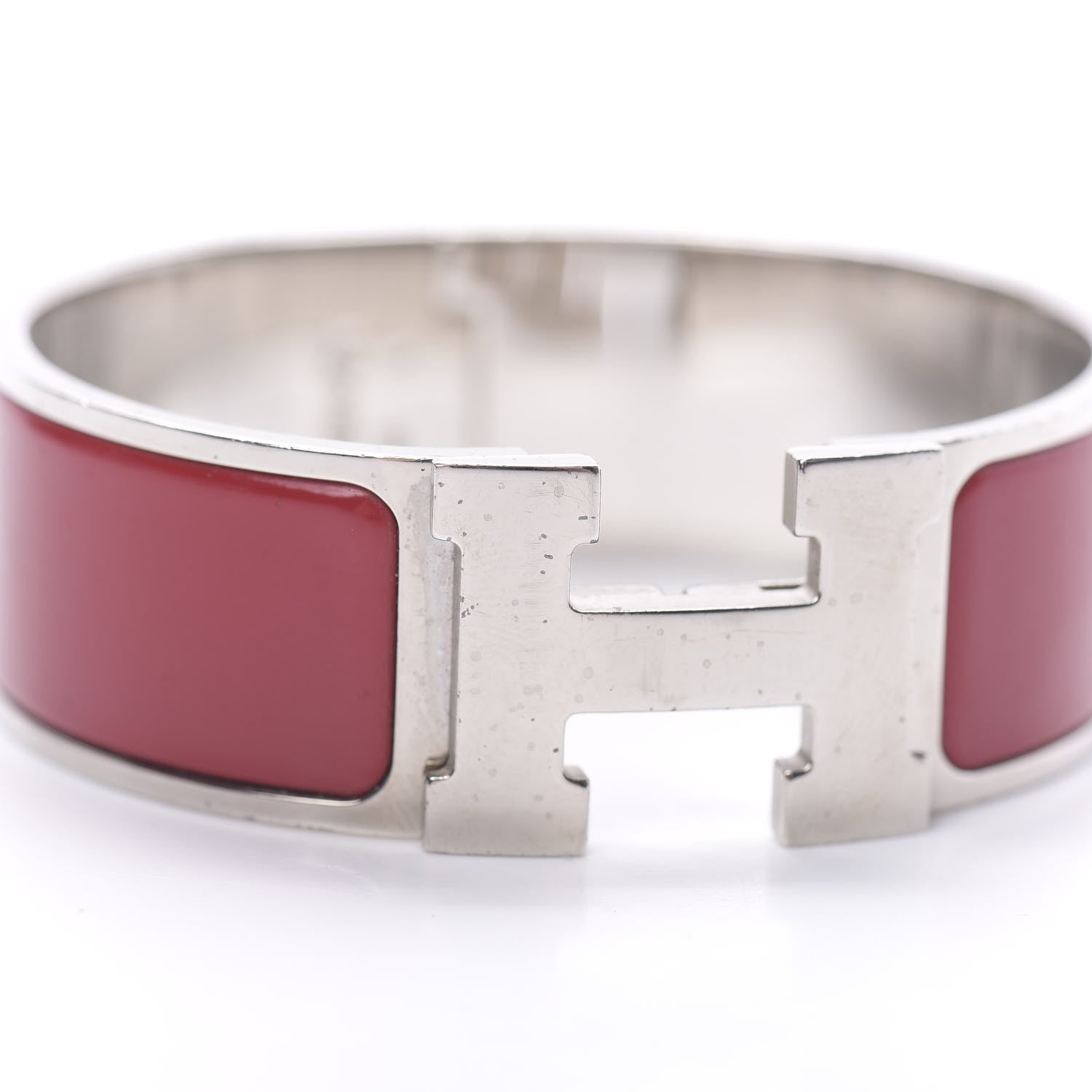Hermes Enamel Wide Clic Clac H Bracelet PM Red 6 of 6
