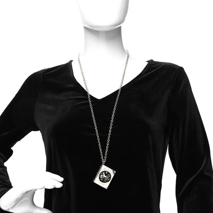 Chanel Metal Long Necklace Gold Black 2 of 5