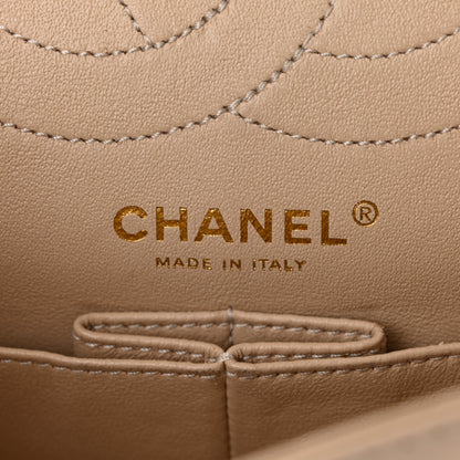 Chanel Patent Distressed Calfskin Quilted 2.55 Reissue 225 Flap Beige 6 of 12