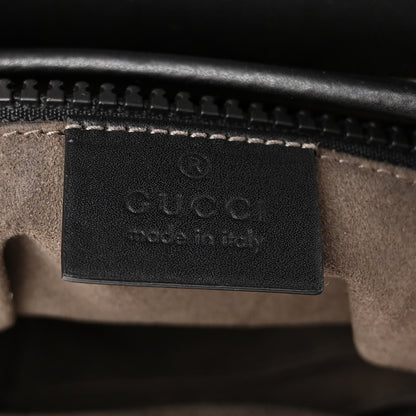 Gucci GG Supreme Monogram Single Buckle Flap Messenger Bag Beige Black 6 of 14