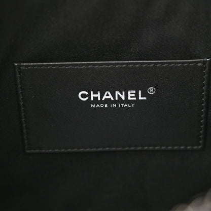 Chanel Shiny Crumpled Calfskin Quilted Small Chanel 25 Handbag Black 6 of 10