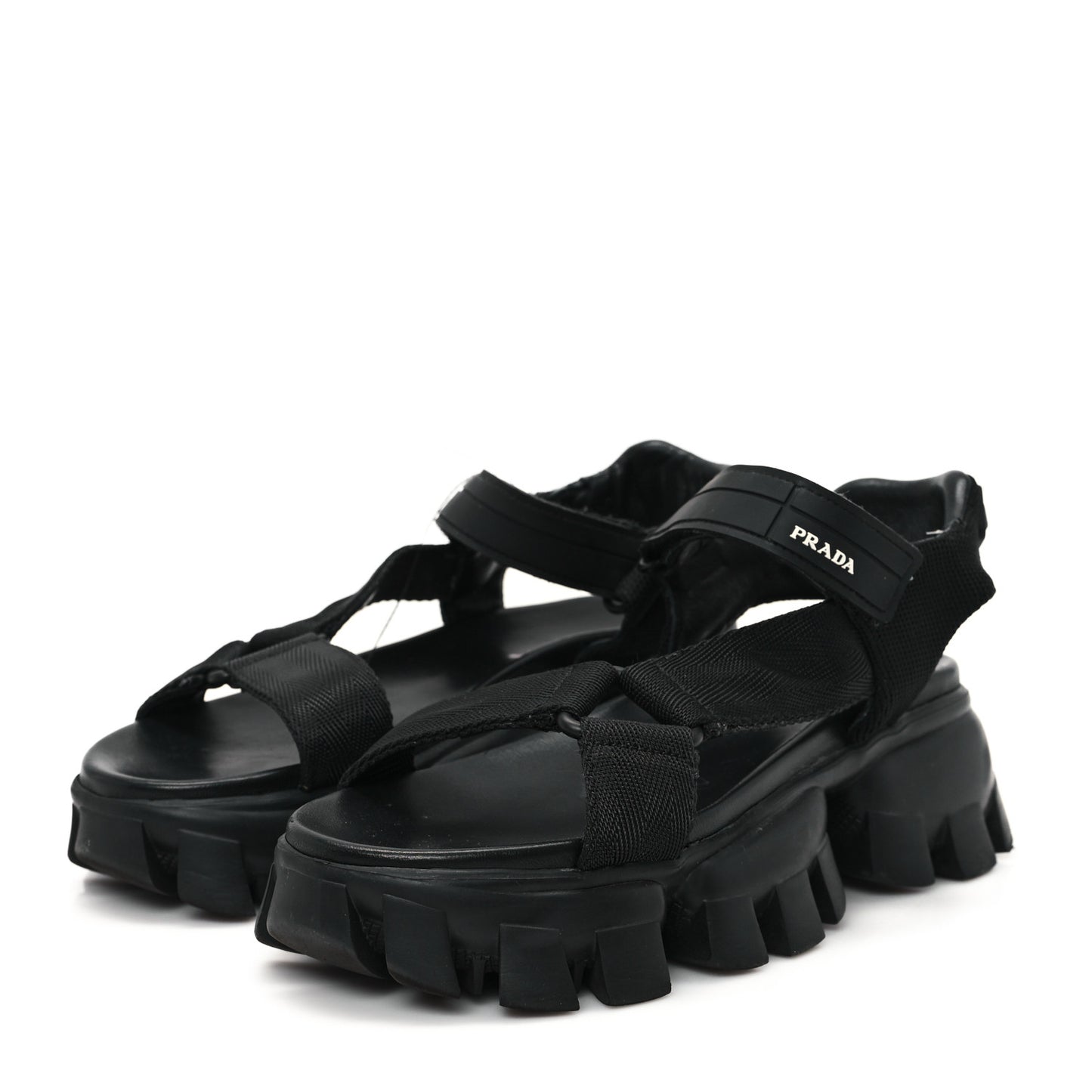 Rubber Nylon Velcro Womens Cloudbust Thunder 50mm Sandals 37 Black