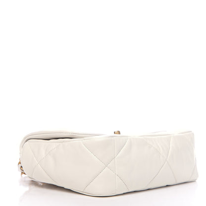 Chanel Goatskin Quilted Medium 19 Flap White 3 of 17