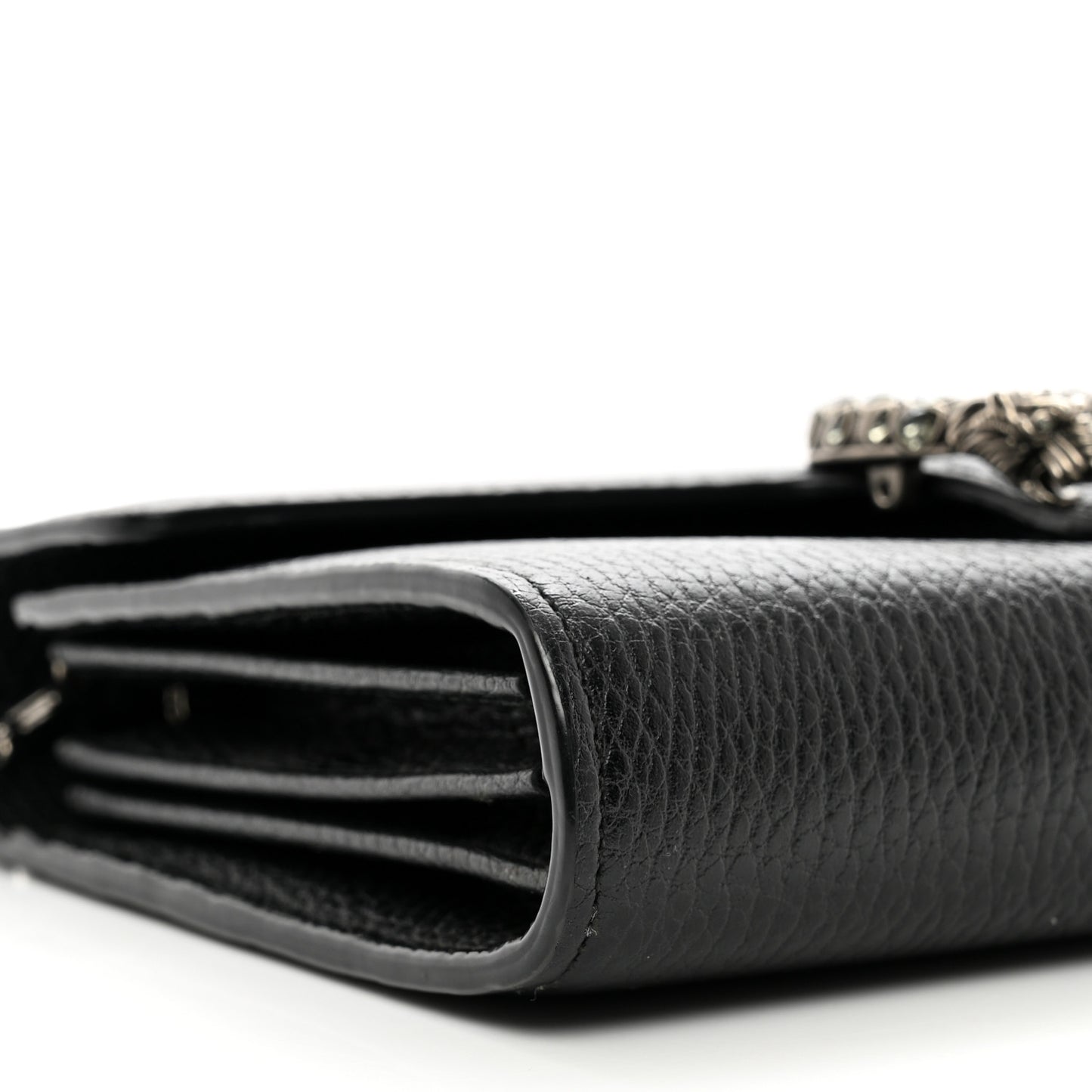 Calfskin Mini Dionysus Chain Wallet Black