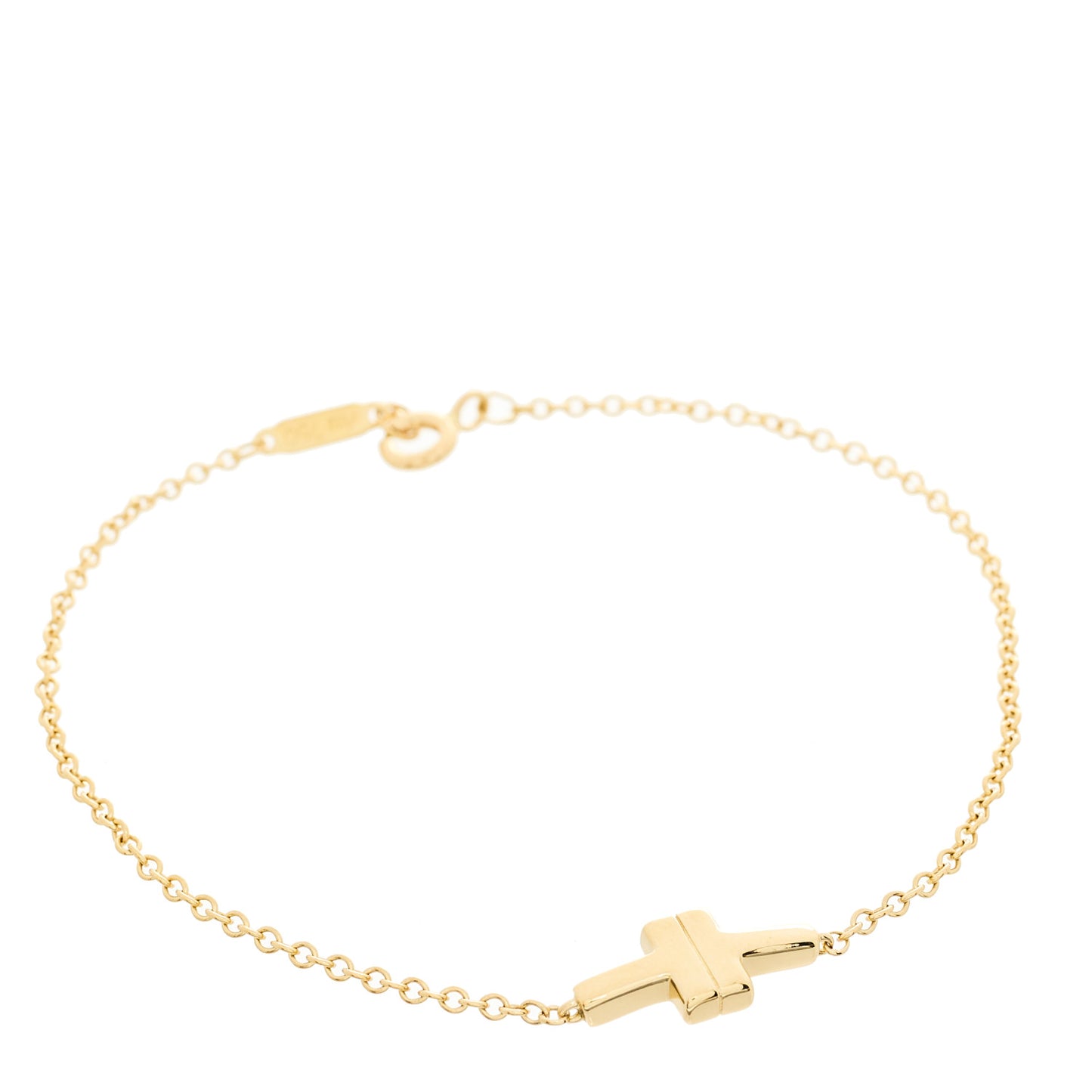 18K Yellow Gold T Single Chain Bracelet