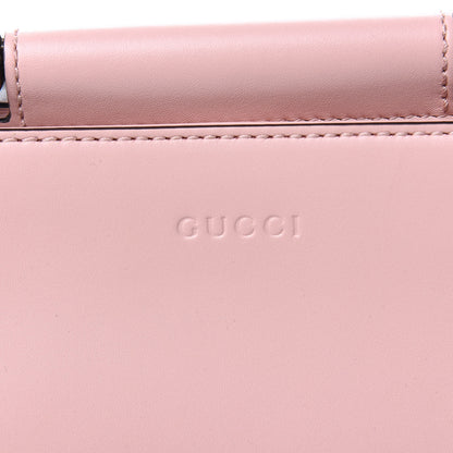 Gucci Nappa Bamboo Web Mini Nymphaea Top Handle Bag Perfect Pink Mystic White 8 of 10