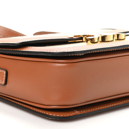 Celine Textile Calfskin Classique Triomphe Bag Natural Tan 8 of 9