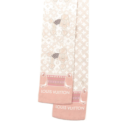 Louis Vuitton Silk Monogram Poodle Animalle Bandeau Rose Pale 4 of 4