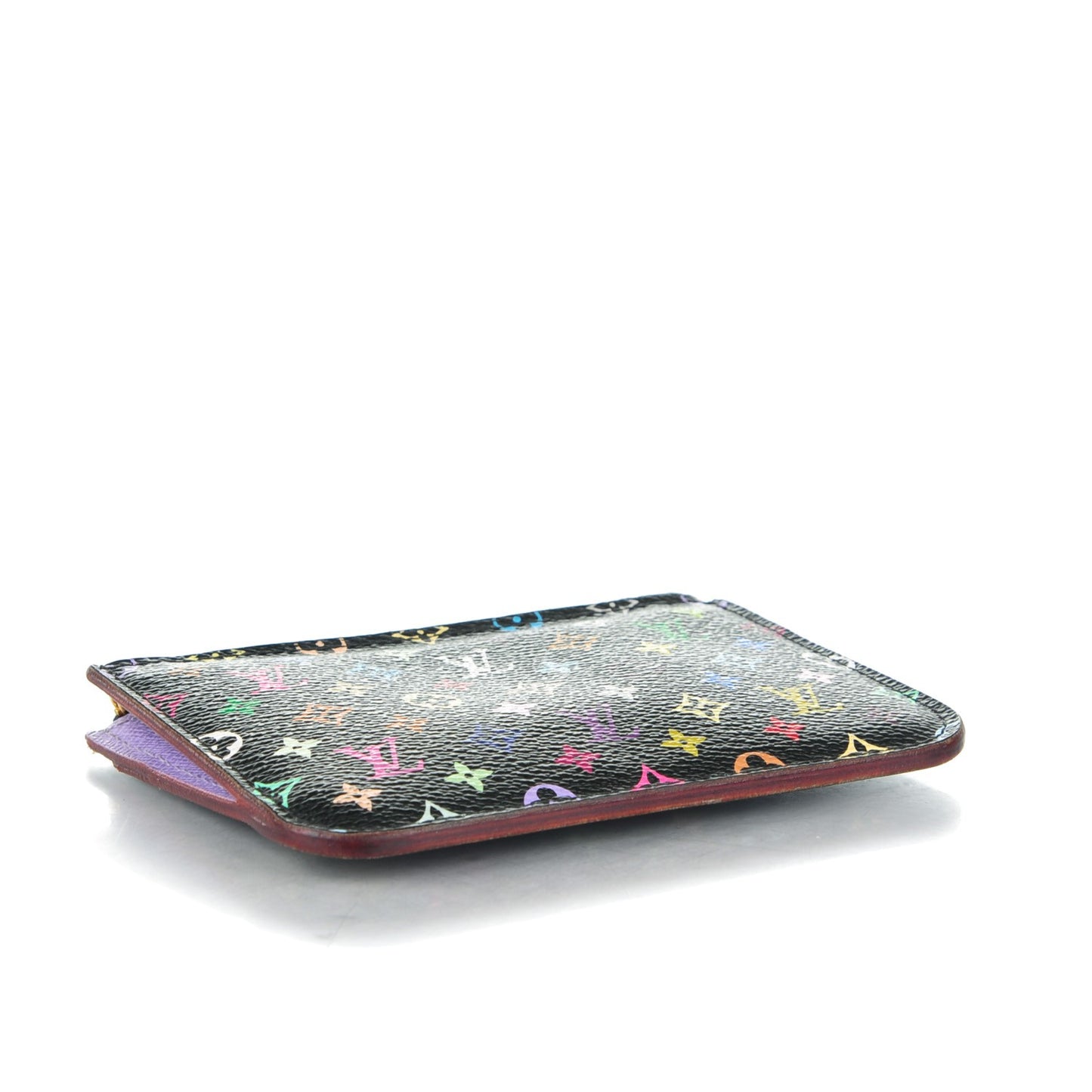 Monogram Multicolor Key Pouch Black Violet
