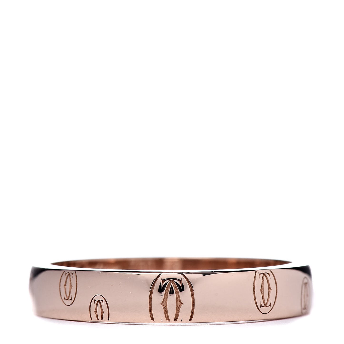 18K Pink Gold 4mm Happy Birthday Band Ring 58 8.25