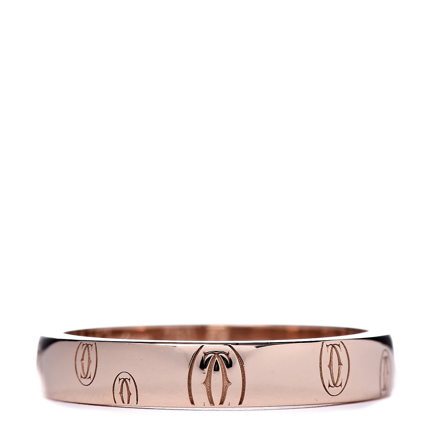 Cartier 18K Pink Gold 4mm Happy Birthday Band Ring 58 8.25 1 of 4