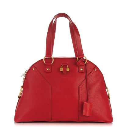 Saint Laurent Calfskin Large Muse Red 1 of 8