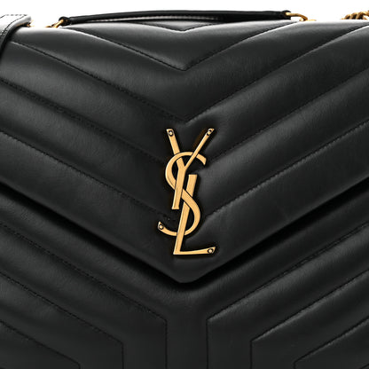 Saint Laurent Calfskin Y Quilted Monogram Medium Loulou Chain Satchel Black 8 of 11