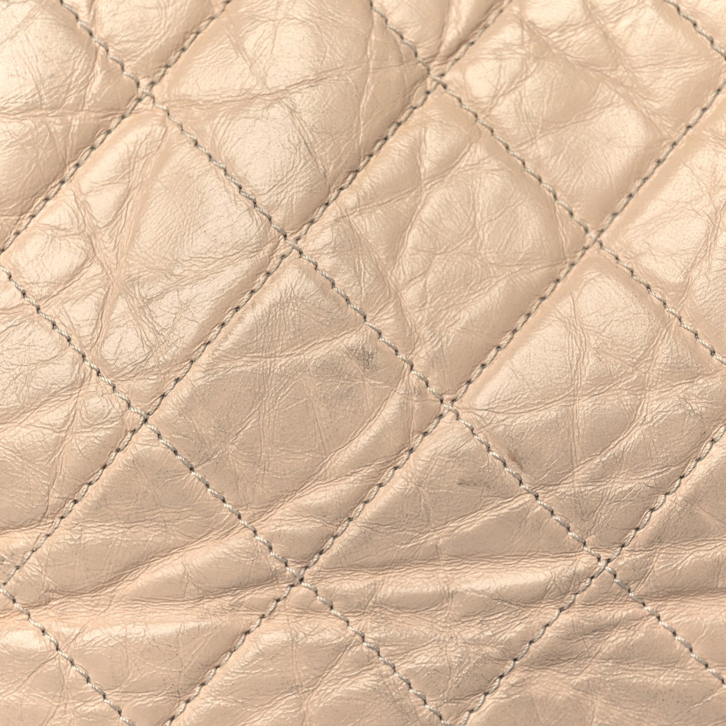 Aged Calfskin Quilted Large Gabrielle Hobo Beige Black