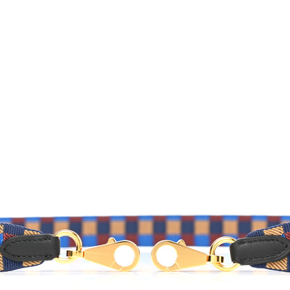Hermes Toile Swift 25mm Maxi Quadrille Shoulder Strap Bleu Billard Biscuit Rouge H Black 3 of 5