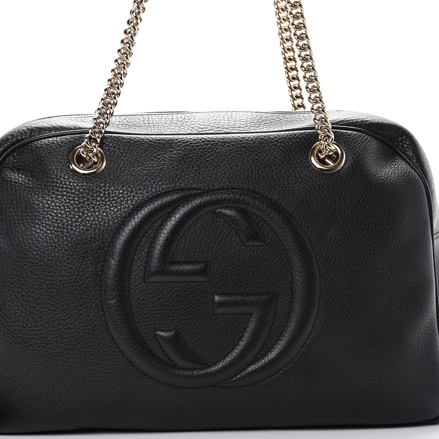 Gucci Pebbled Calfskin Medium Soho Bowler Black 7 of 10