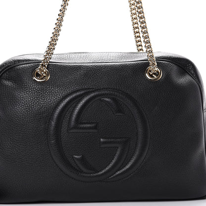 Gucci Pebbled Calfskin Medium Soho Bowler Black 7 of 10