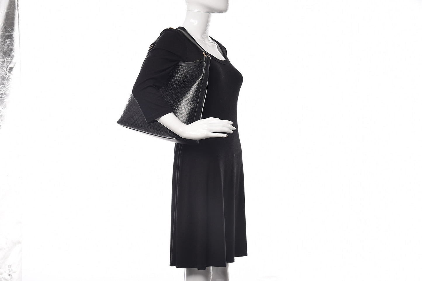 Soft Microguccissima Margaux Shoulder Bag Black