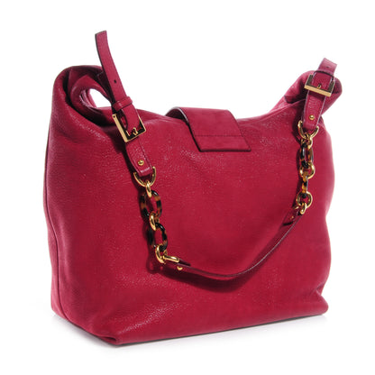 Fendi Vitello Savana Forever Hobo Rosso Scuro Tartaruga Natural 3 of 7